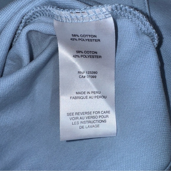 #37 💙 never worn Travis Mathew Blue Polo Shirt with Subtle Stripes - Picture 6 of 6